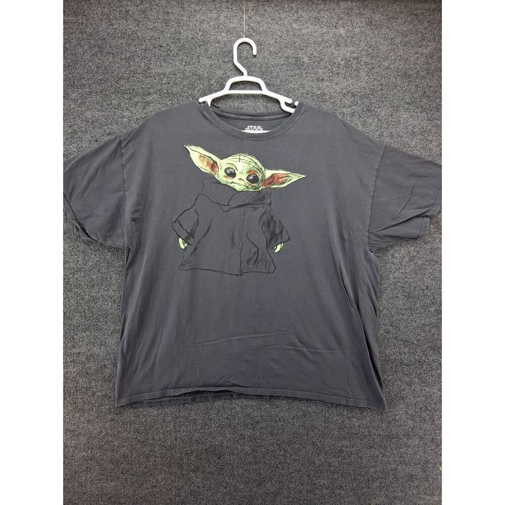 Star Wars Yoda Tshirt Mens 3XL 3X Gray Short Sleeve